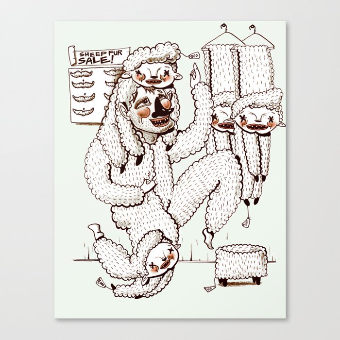 Sheep Obsession Canvas Print
