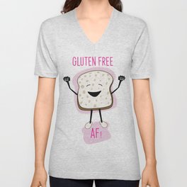 Gluten-Free Bread AF V Neck T Shirt