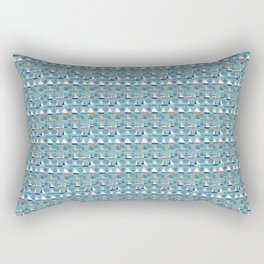 Blue Sailboat Pattern Rectangular Pillow