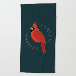 Male Cardinal Beach Towel