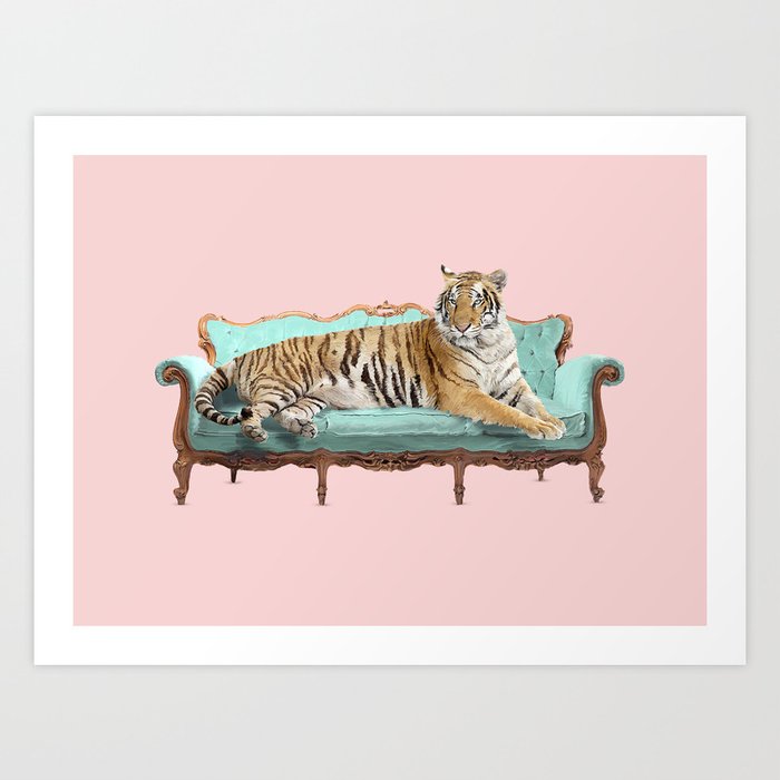 Discover the motif LAZY TIGER by Robert Farkas as a print at TOPPOSTER