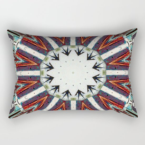 Earth Tones Abstract Rectangular Pillow