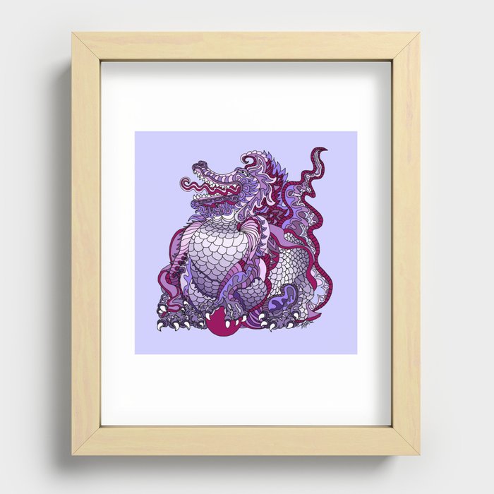 Dragon Royal Purple Recessed Framed Print