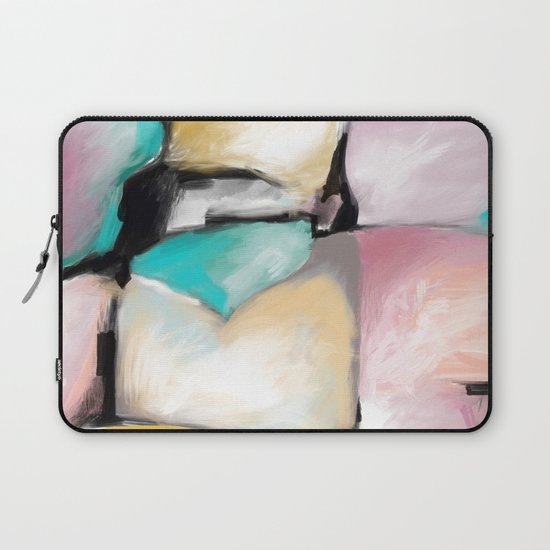 Own Shape Own Color Acrylic Abstract Art Laptop Sleeve By