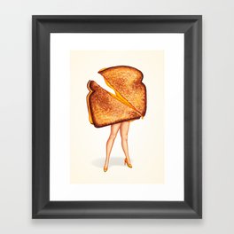 Grilled Cheese Sandwich Pin-Up Framed Art Print