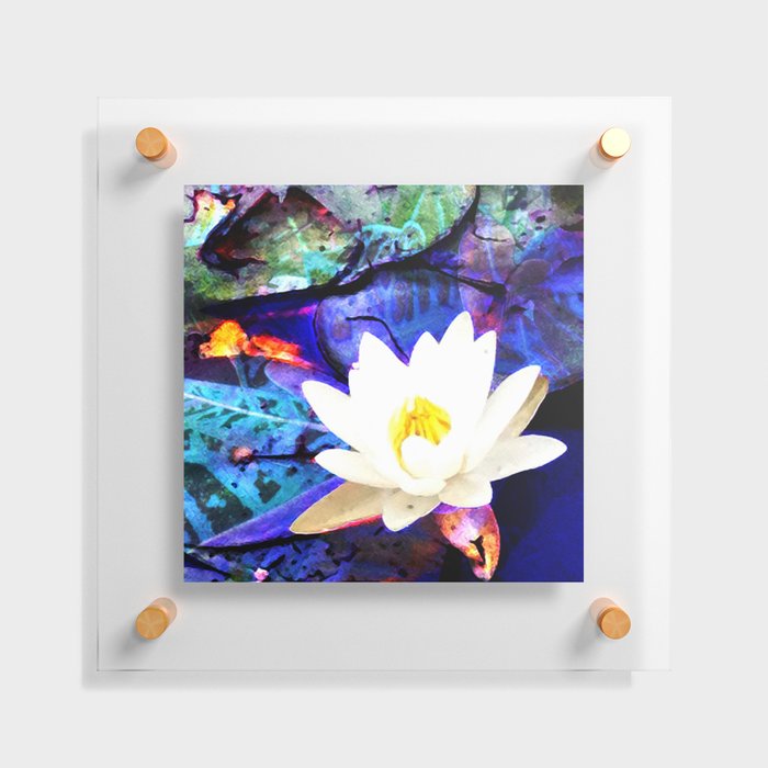 Electrifying Lotus Floating Acrylic Print