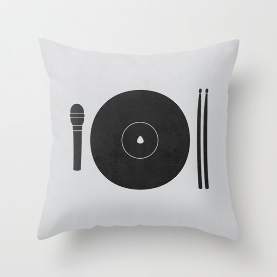 hungry to rock Throw Pillow