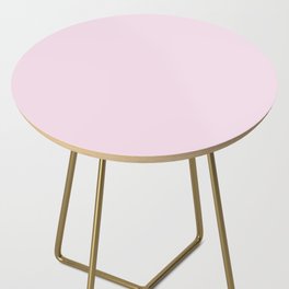 Heather Tint light pastel pink solid color modern abstract pattern  Side Table
