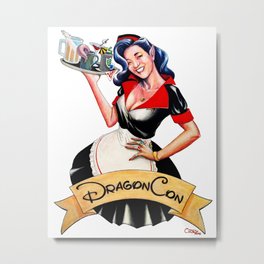 DragonCon 2022 Pinup Metal Print | Pinupgirl, Fandom, Graphicdesign, Sumocortez, Pinup, Pin Upgirl, Dragoncon, Sexylady, 50Sstyle, Waitress 