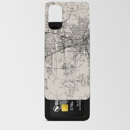 USA, Huntsville - Black and White Map -  Android Card Case