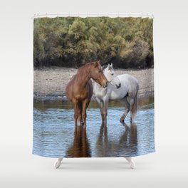 Salt River Wild Horses Shower Curtain