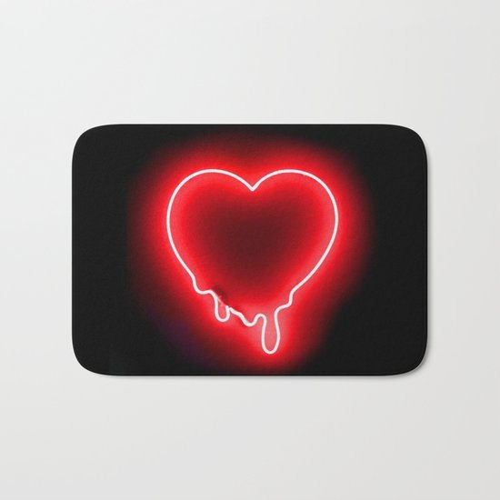 Heart (Neon-Red Edition) Bath Mat