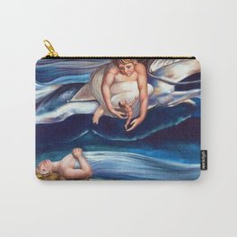 Angel of Love and Magic romantic lovers portrait painting by William Blake Carry-All Pouch