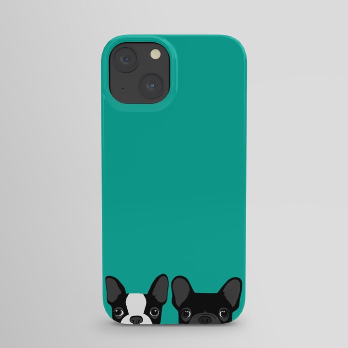 Boston Terrier and French Bulldog iPhone Case