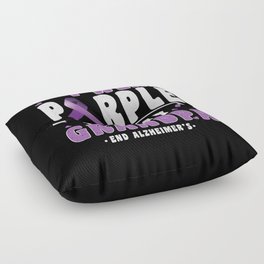 Purple For Grandpa Alzheimer Alzheimer's Awareness Floor Pillow