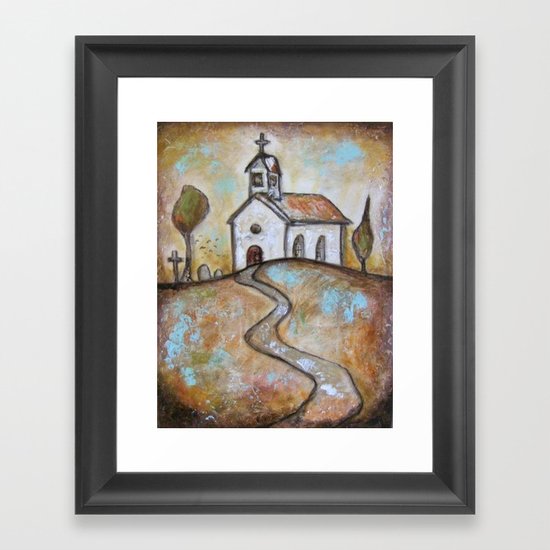 Sunset Church Framed Art Print