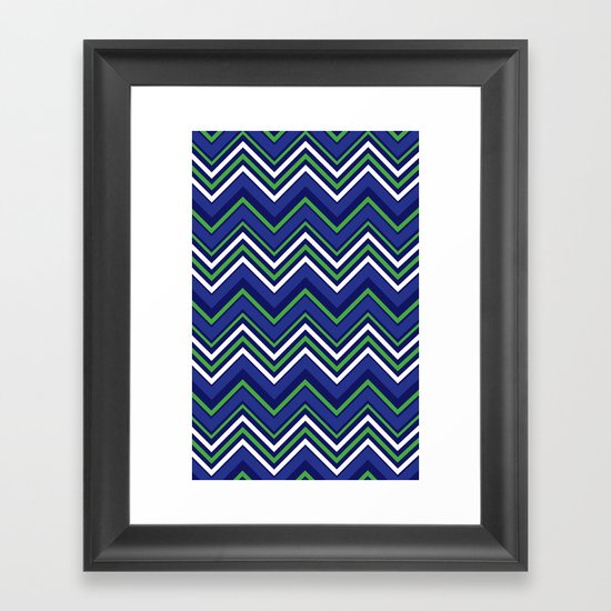 Preppy Chevron Framed Art Print