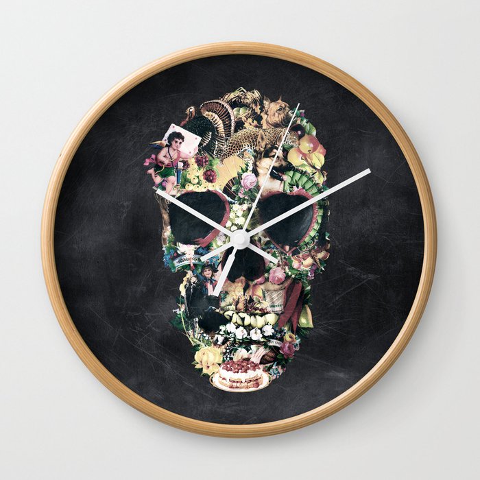 Vintage Skull Wall Clock