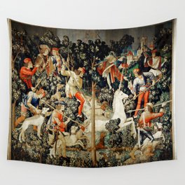Slaying Of The Unicorn Medieval Tapestry Wall Tapestry