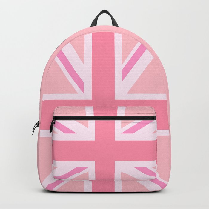 Pink Union Jack/Flag Design Backpack