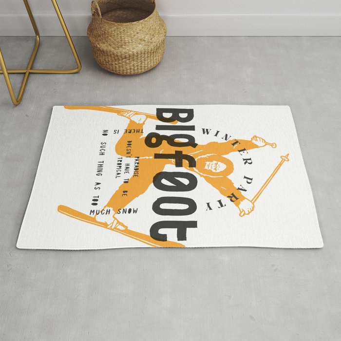 Bigfoot on Ski Rug