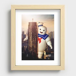 Marshmallow in my city Recessed Framed Print