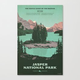 Jasper National Park Poster Canvas Print