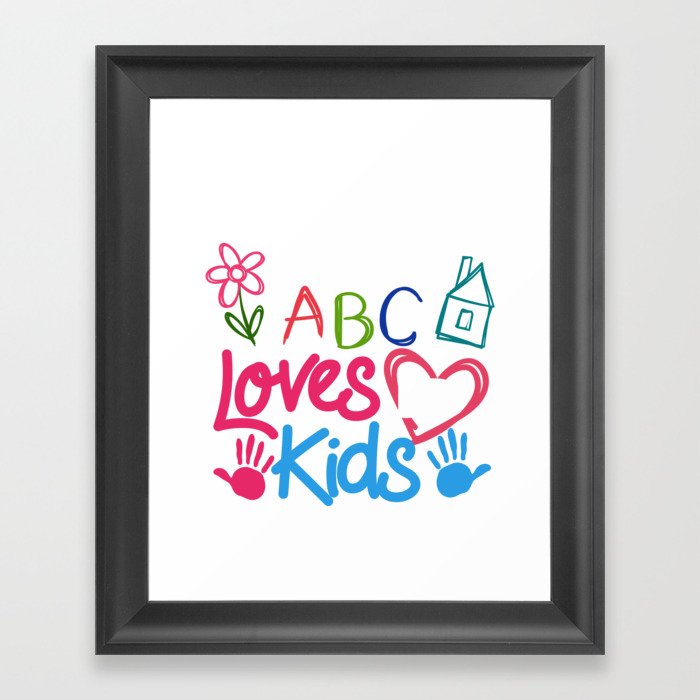 Daycare Provider Thank You Childcare Babysitter Framed Art Print