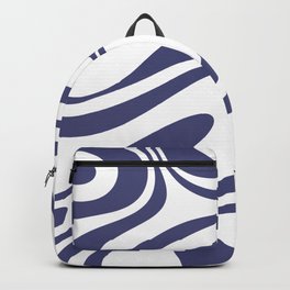 Retro Fantasy Swirl Abstract in Purple and White Backpack