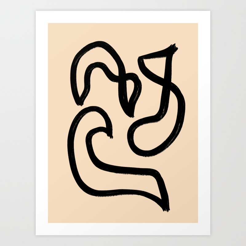 Simple Abstract Line Drawing 01 Art Print By Eze Society6 Simple Abstract Line Drawing 01 Art Print By Eze Society6