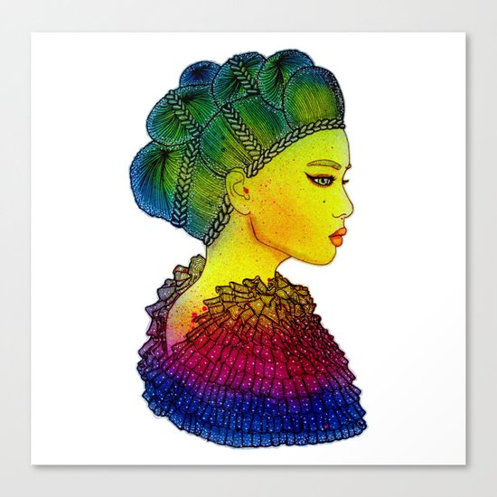 Rainbow Power Girl! Canvas Print