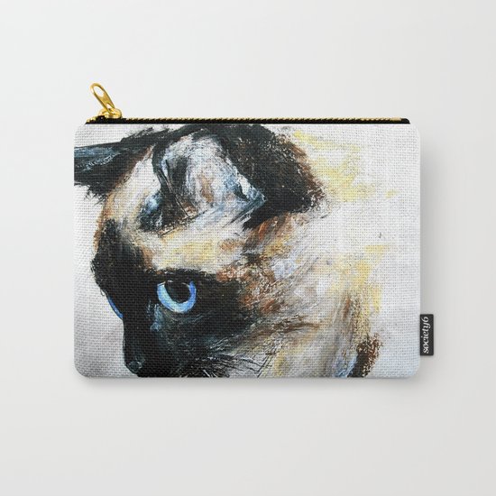 Siamese Cat Unedited Carry-All Pouch