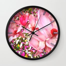 Pink Blossoms Wall Clock