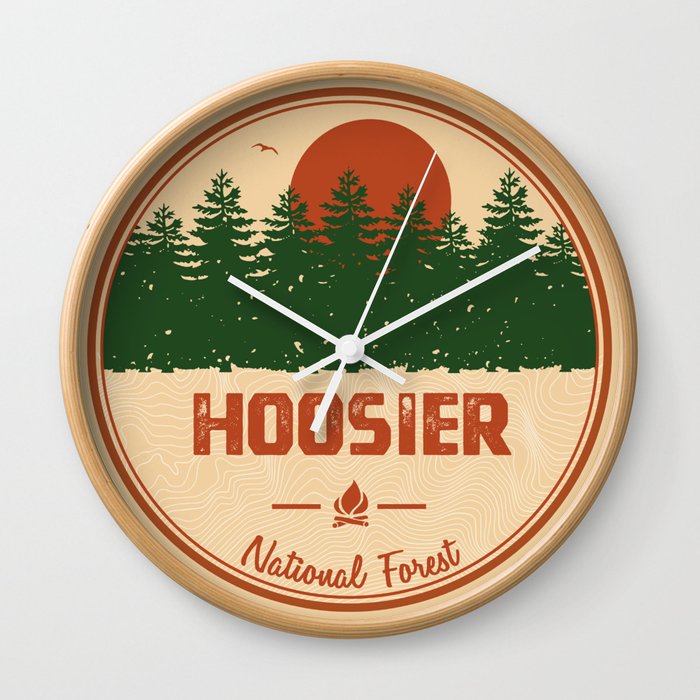 Hoosier National Forest Wall Clock