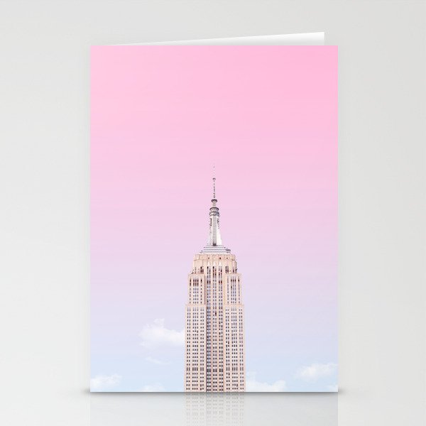 Pink Sky Skyscraper, New York City Stationery Cards