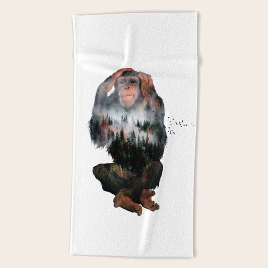 Chimpanzee Beach Towel