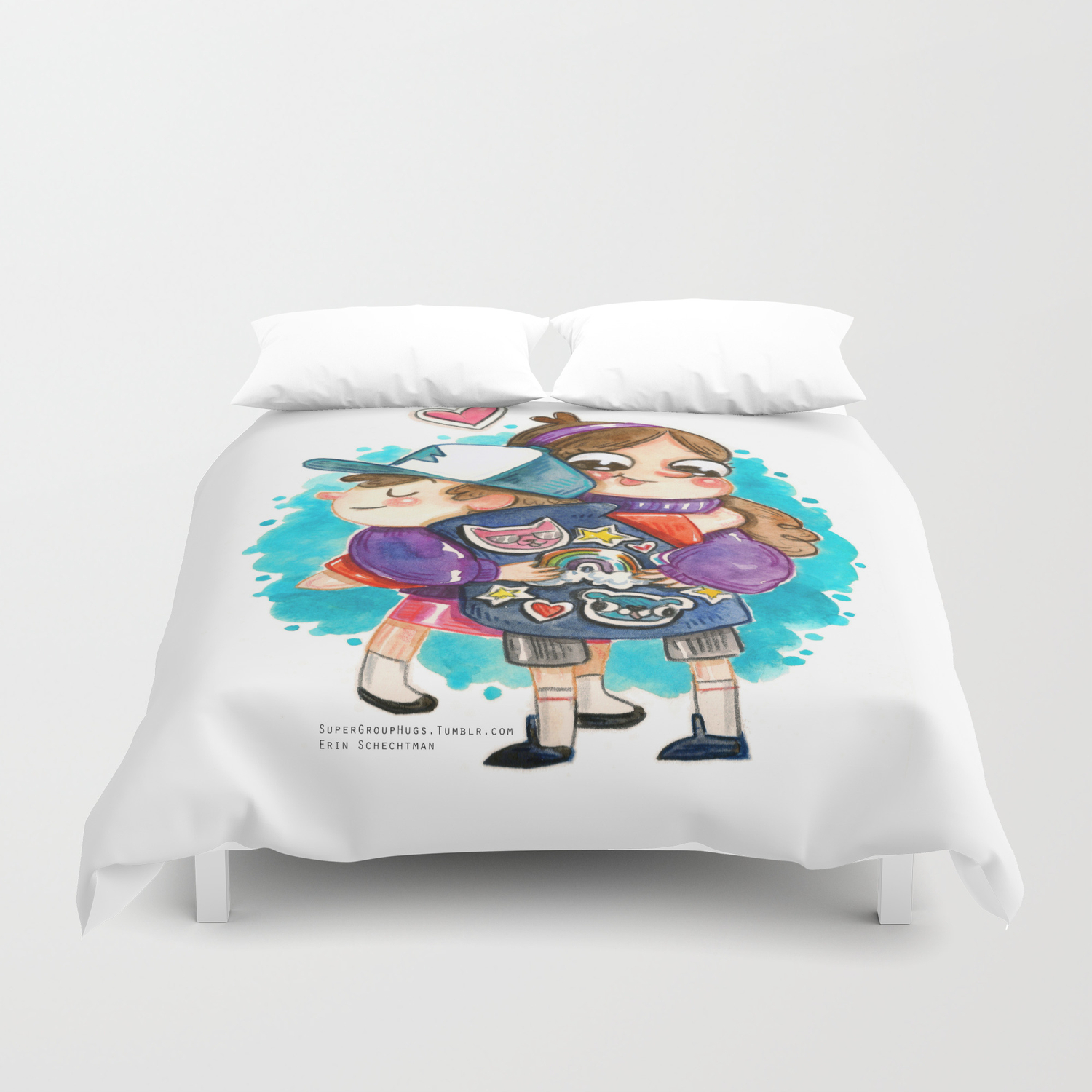 Gravity Falls Super Group Hug Duvet Cover By Erininartland Society6