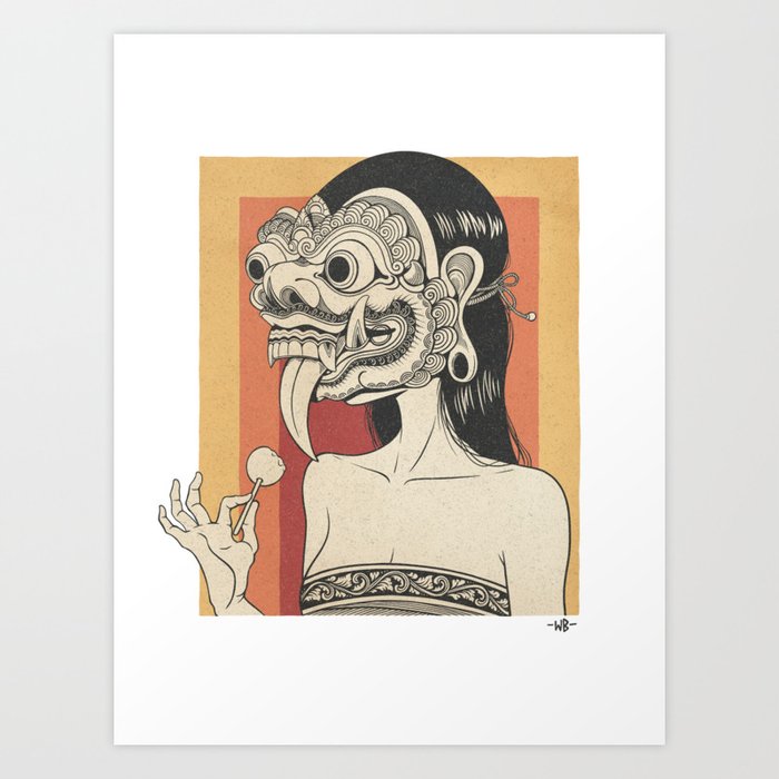 RANGDA LOLIPOP Art Print