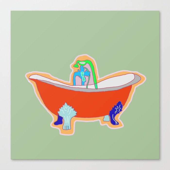 claire's bathtub Canvas Print