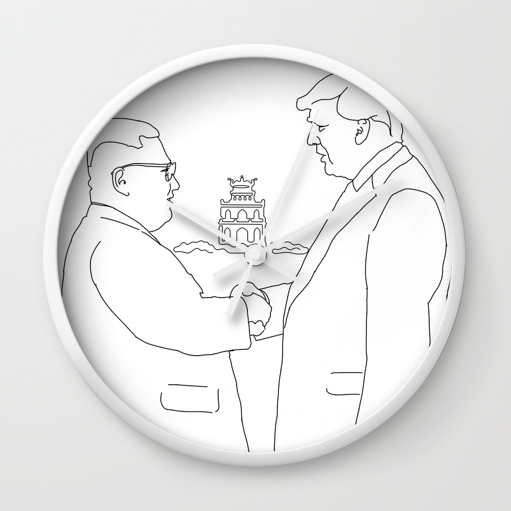 Trump And Kim Jong Un Hanoi Summit Wall Clock By Vietnamart Society6