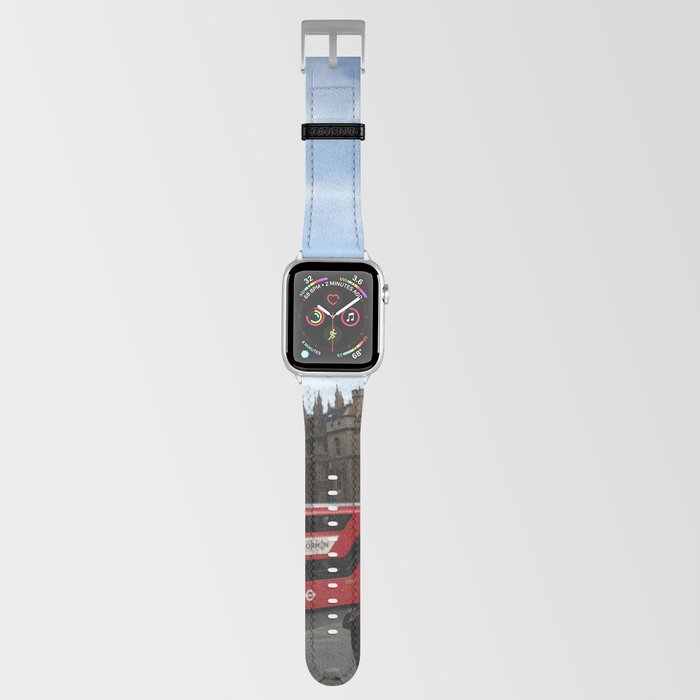 Great Britain Photography - Double Decker Bus Traveling Through London Apple Watch Band