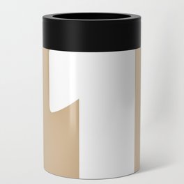 1 (White & Tan Number) Can Cooler