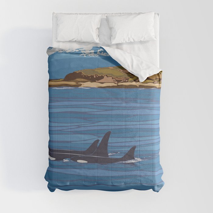 Vintage poster - San Juan Islands Comforter