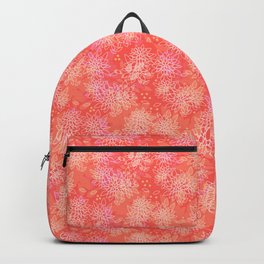 Floral pattern salmon Backpack