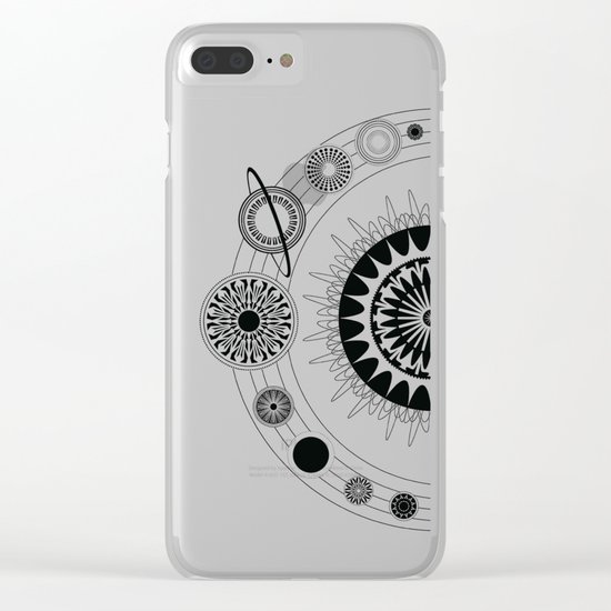 Mandala Solar System Clear iPhone Case