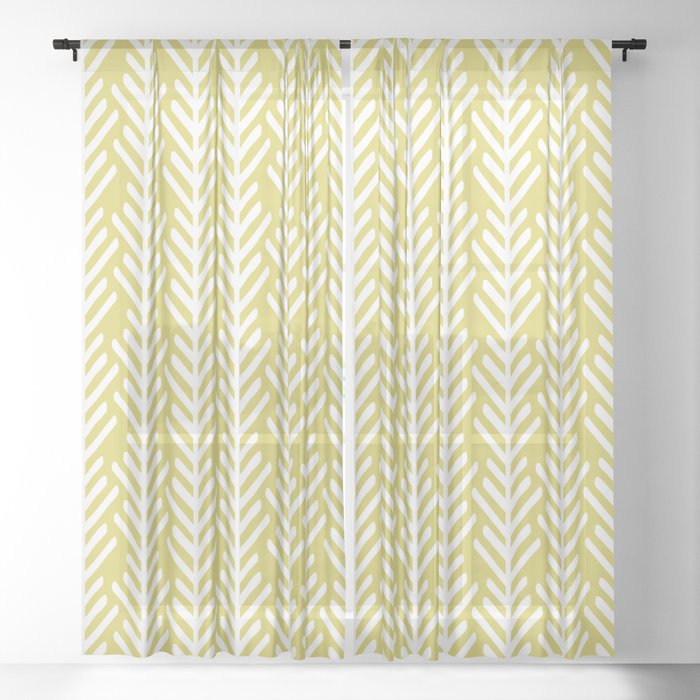 Olive Arrows Sheer Curtain by PeppermintCreek | Society6