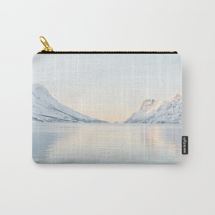 Ersfjord Sunset | Pastel Color Landscape in Norway Art Print | Nature Winter Travel Photography  Carry-All Pouch
