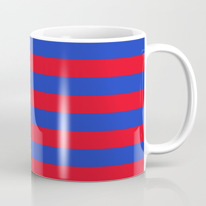 Blue and Red Stripes Coffee Mug