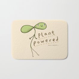 Plant Powered Bath Mat | Vegan, Animal, Herbivore, Green, Eco, Plant, Plantpowered, Animalrights, Seedling, Nature 