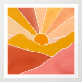 Wonderful Sunset Boho Art Print